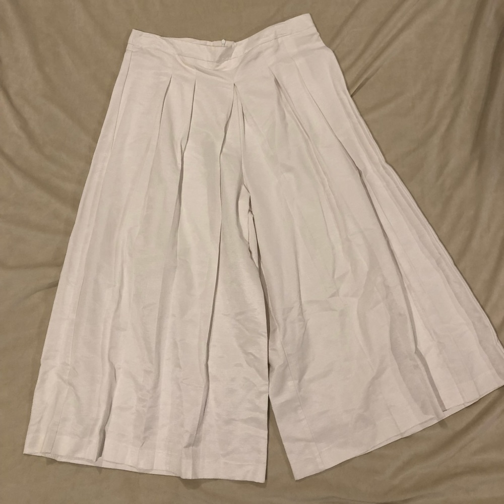 ASOS White Flare Cropped Pants